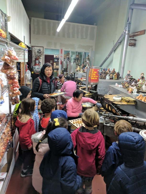 South Class Bald Eagles go on a field trip to Chinatown and get to know a fortune cookie factory.